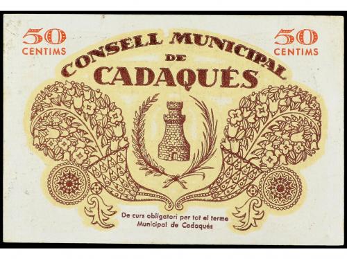 CATALUNYA. 50 Cèntims. 10 Maig 1937. C.M. de CADAQUÉS. (Leví