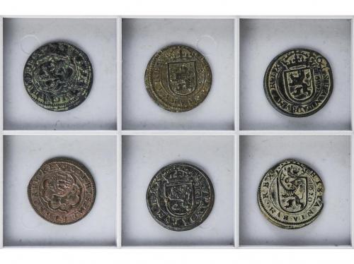 FELIPE III. Lote 6 monedas 4 (2), 8 Maravedís(4). 1599 a 162