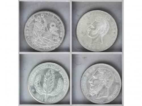 LOTES Y COLECCIONES EXTRANJERO. Lote 10 monedas. 1873 a 1967