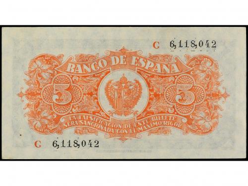 ESTADO ESPAÑOL. 5 Pesetas. 18 Julio 1937. Portabella. Serie 