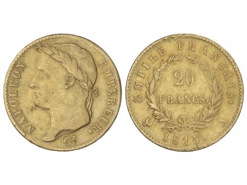 FRANCIA. 20 Francs. 1815-A. NAPOLEON EMPEREUR. PARIS. 6,33 g