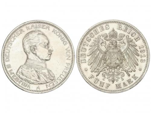 ESTADOS ALEMANES. 5 Mark. 1913-A. WILHELM II. PRUSSIA. 27,73