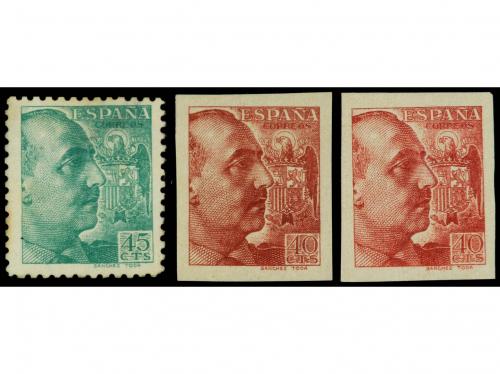 **/* ESPAÑA. Ed. 871cc, 870ccs y 870ccas. 45 cts. verde dent