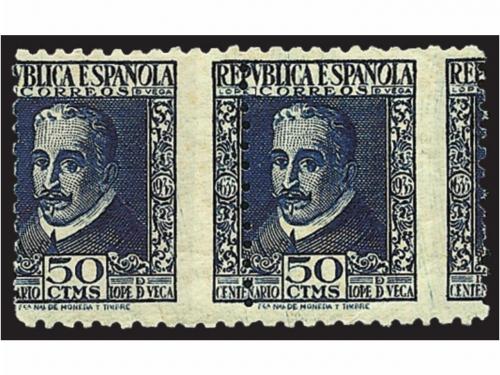 ** ESPAÑA. Ed. 692dv. 50 cts. DENT. VERTICAL DESPLAZADO en