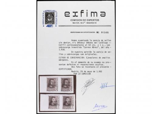 ** ESPAÑA. Ed. 845his(2), 846his(2) y 846ahis(2). Conjunto d