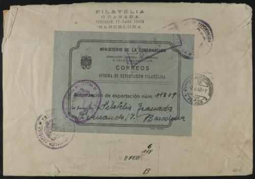 ✉ ESPAÑA. Ed. 954/6(8) y 886(2). Carta franqueada con series