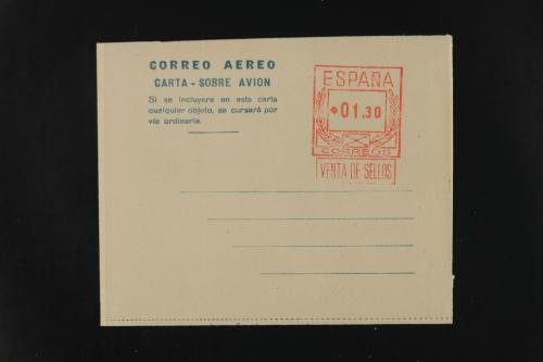 (*) ESPAÑA ENTEROS POSTALES: AEROGRAMAS. Ed. 3. 1,30 TIPO I 