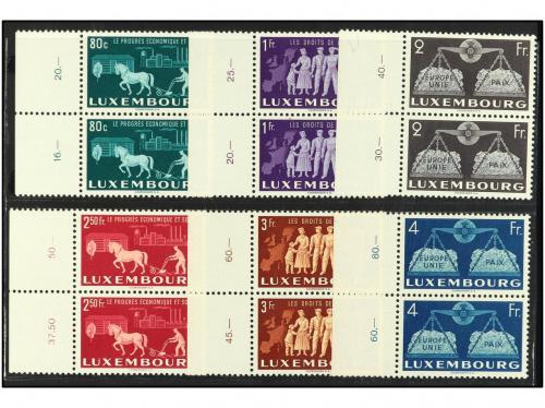 ** LUXEMBURGO. Yv. 443/8(2). SERIE COMPLETA en pareja vertic