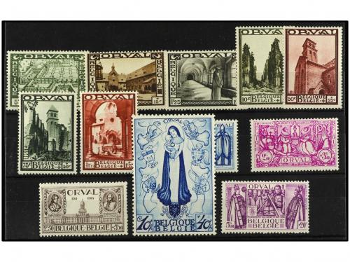 ** BELGICA. Yv. 363/74. SERIE COMPLETA. Cert. CAFFAZ. Muy ra