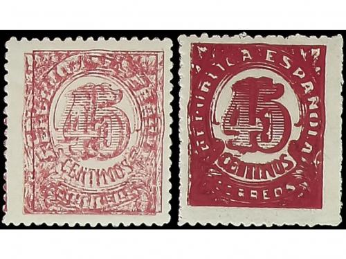 ** ESPAÑA. Ed. NE29ed/30ed. 45 cts. rosa y 45 cts. carmín co