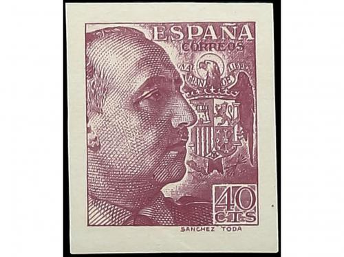 ** ESPAÑA. Ed. 870ccs/ccbs. 40 cts. castaño rojizo, grosella