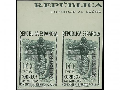 (*) ESPAÑA. Ed. 800Ms(2). 10 pts. verde en pareja horizontal