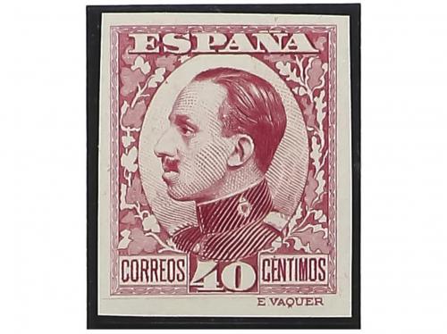 ** ESPAÑA. Ed. 497scc. 40 cts. carmín SIN DENTAR. COLOR CAMB