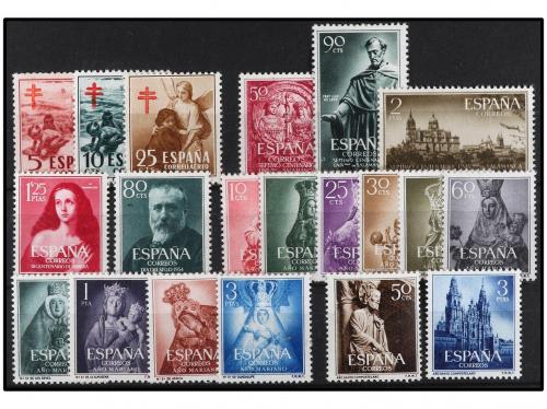 ** ESPAÑA. Ed. 1121/3 y 1126/42. 6 SERIES COMPLETAS diferent