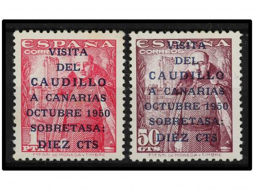 ** ESPAÑA. Ed. 1083A/B. CAUDILLO A CANARIAS. SERIE COMPLETA.