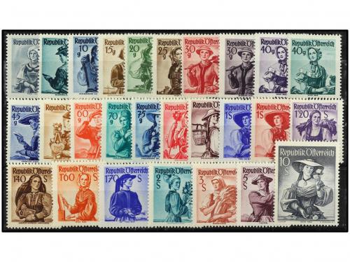 ** AUSTRIA. Yv. 738A/54A. SERIE COMPLETA (27 valores). PREC