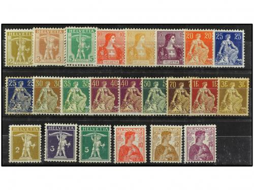 * SUIZA. Yv. 113/27 y 128/33. SERIES COMPLETAS. BONITA. RARA