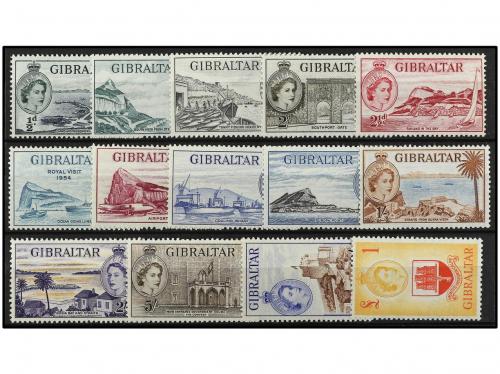 * COLONIAS INGLESAS. Yv. 130/43. GIBRALTAR. SERIE COMPLETA. 