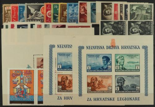 ** CROACIA. 1941-1945. Colección con sellos, series y algun