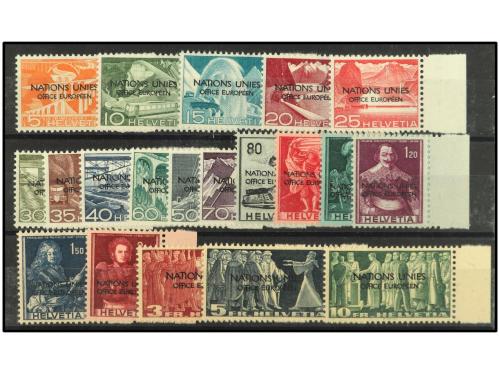 ** SUIZA. Yv. S.296/316. SERVICIO. SERIE COMPLETA con borde 