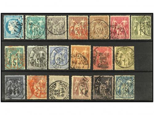 ° FRANCIA. 1849-1900 aprox. Lote de 54 sellos clásicos mont