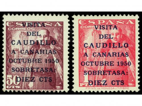 ** ESPAÑA. Ed. 1088/9. CAUDILLO A CANARIAS. SERIE COMPLETA.