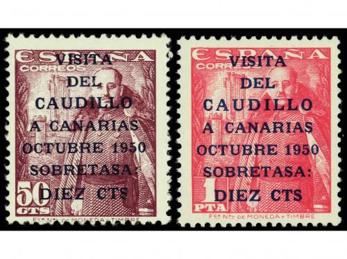 ** ESPAÑA. Ed. 1088/9. CAUDILLO A CANARIAS. SERIE COMPLETA.