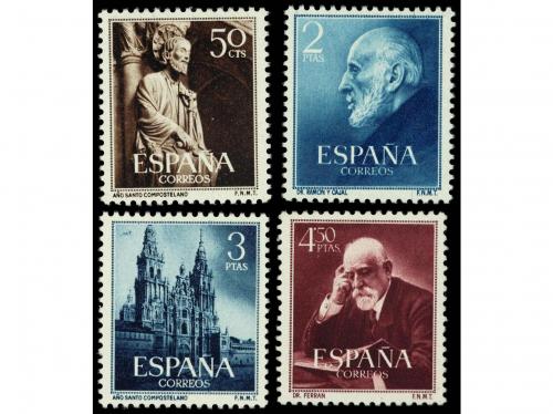 ** ESPAÑA. Ed. 1119/20 y 1130/1. CAJAL Y FERRAN Y AÑO SANTO.