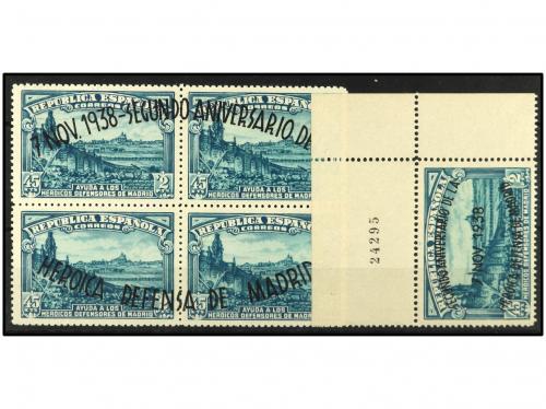 ** ESPAÑA. 1938. Series completas y una HB. (751/4, 755(2), 