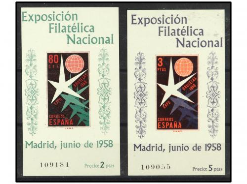 ** ESPAÑA. 1952-1958. Conjunto de series completas y HB. A d