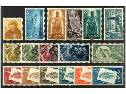 ** ESPAÑA. 1952-1958. Conjunto de series completas y HB. A d