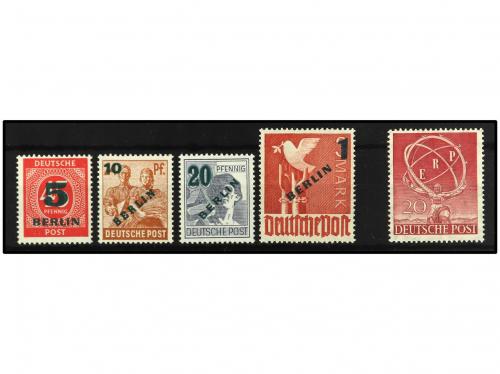 ** ALEMANIA ORIENTAL: BERLIN ORIENTAL. Yv. 47/50 y 57. 2 SER