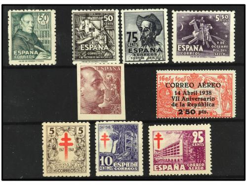 **/* ESPAÑA. 1905-1947. 2 Fichas con sellos de diversas emis