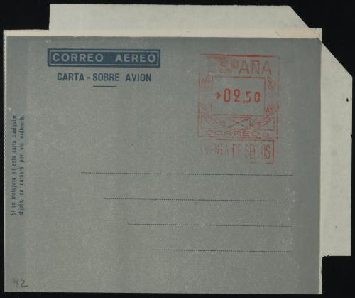 (*) ESPAÑA ENTEROS POSTALES: AEROGRAMAS. Ed. Laiz 39Ga y 42a