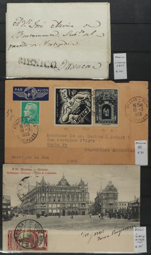 HISTORIA POSTAL. LOTE de 15 piezas. Hay PREFILATELIA, ZEPPEL