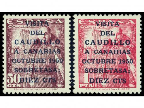 ** ESPAÑA. Ed. 1083A/B. CAUDILLO A CANARIAS. SERIE COMPLETA.