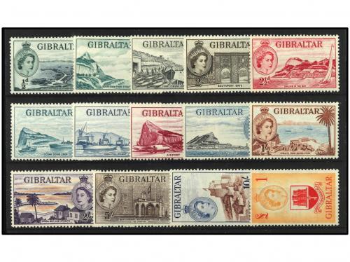 ** COLONIAS INGLESAS. Yv. 130/43. GIBRALTAR. SERIE COMPLETA.