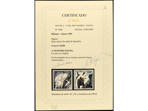 ** MONACO. Yv. Av.55/8. SERIE COMPLETA. El 500 y 1.000 fr. C