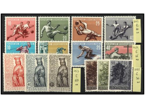 ** LIECHTENSTEIN. 1929-1958. Lote de 8 series completas dife