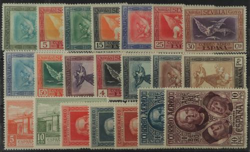 ** ESPAÑA. 1930-1936. Lote de 7 series completas diferentes: