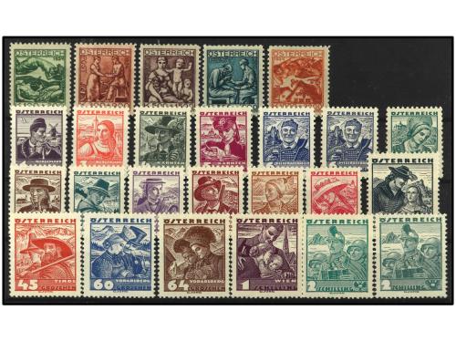 ** AUSTRIA. Yv. 326/30, 441/48 y 458a. 2 SERIES COMPLETAS y 