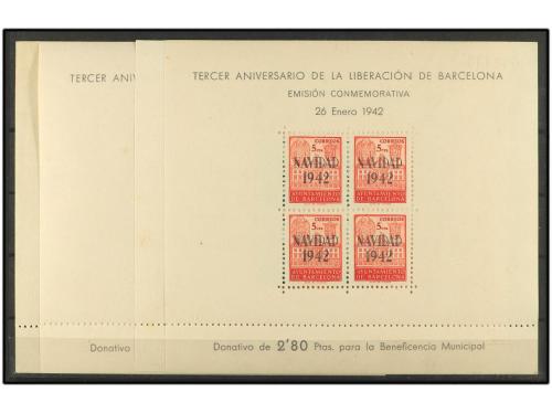 **/* ESPAÑA: AYUNTAMIENTO DE BARCELONA. 1941-1944. Lote de 8