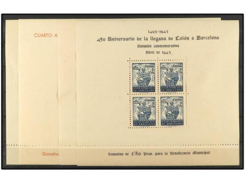 **/* ESPAÑA: AYUNTAMIENTO DE BARCELONA. 1941-1944. Lote de 8