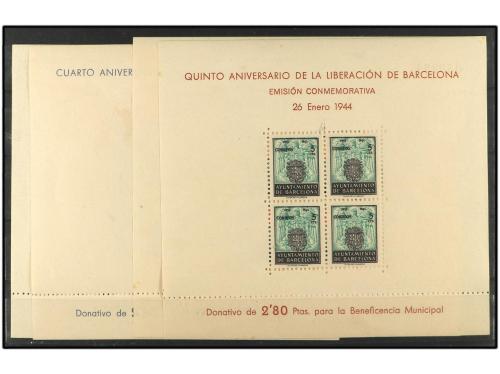 **/* ESPAÑA: AYUNTAMIENTO DE BARCELONA. 1941-1944. Lote de 8