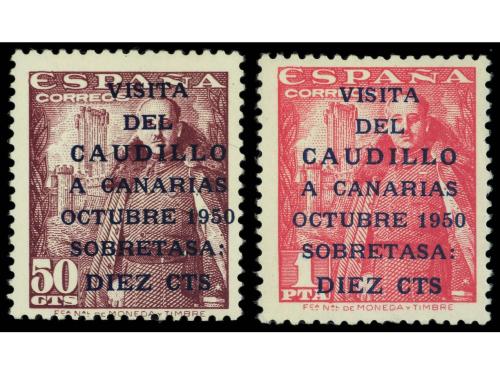 ** ESPAÑA. Ed. 1088/9. CAUDILLO A CANARIAS. SERIE COMPLETA. 