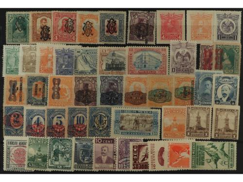 */(*)/° MEXICO. 1856-1940. Lote compuesto por 125 sellos dif