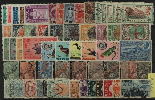 **/*/(*)/° ETIOPIA. 1894-1949. Pequeña colección de sellos d