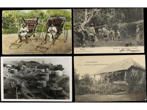 ✉ BELGICA. CONGO. Lote de 20 postales del período 1908-1938