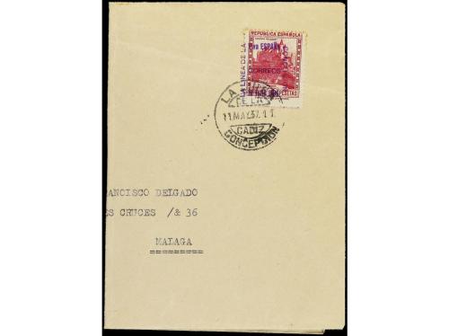 ✉ ESPAÑA E. LOCALES PATRIOTICAS. 1937. Dos cartas de LA LINE