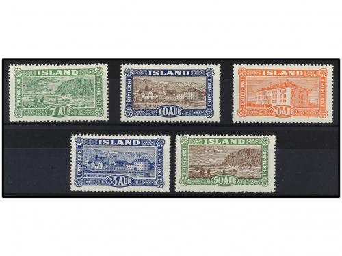 * ISLANDIA. Yv. 115/9. SERIE COMPLETA. 5 valores. Yvert 225&euro;